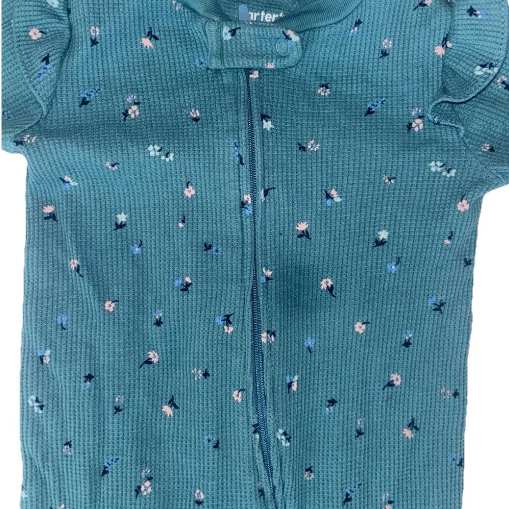 Carter's Kids One Pieces Footies - Pink, Blue, Teal - Picture 3 of 13